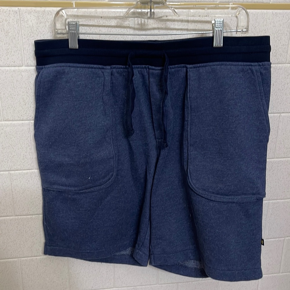 Nautica Jeans Co Size Large- Athletic Shorts Navy Blue Drawstring Waist / Unisex
